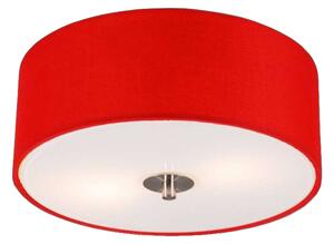 Moderní stropní svítidlo červené 30 cm - Buben