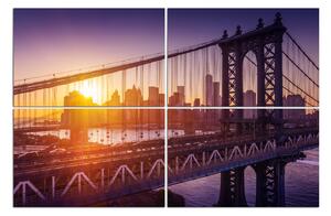 Obraz na plátně - Západ slunce nad Manhattanem 126D (90x60 cm)