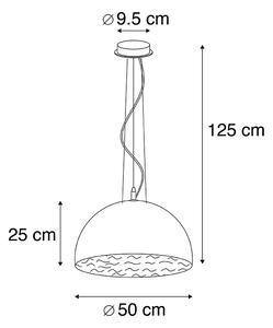 Moderní závěsná lampa bílá 50 cm - Magna