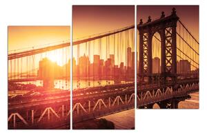 Obraz na plátně - Západ slunce nad Manhattanem 126FC (150x100 cm)
