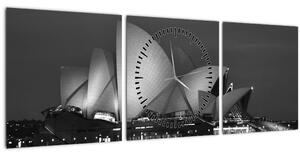 Obraz Opery v Sydney (s hodinami) (90x30 cm)
