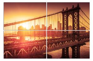 Obraz na plátně - Západ slunce nad Manhattanem 126FD (120x80 cm)