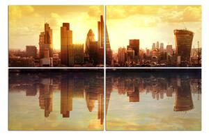 Obraz na plátně - Západ slunce Londýn 128D (120x80 cm)