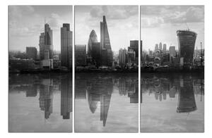 Obraz na plátně - Západ slunce Londýn 128ČB (150x100 cm)