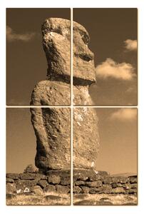 Obraz na plátně - Ahu Akivi moai - obdélník 7921FD (90x60 cm)
