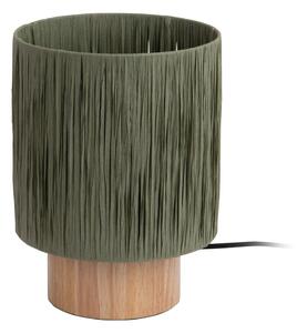 Zelená stolní lampa se stínidlem z papírového výpletu (výška 28,5 cm) Sheer – Leitmotiv