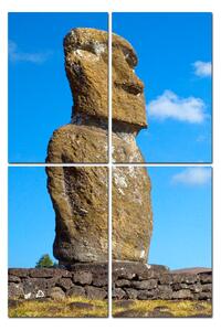 Obraz na plátně - Ahu Akivi moai - obdélník 7921D (90x60 cm)