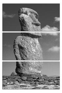 Obraz na plátně - Ahu Akivi moai - obdélník 7921ČB (90x60 cm )