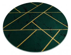 Koberec EMERALD exkluzivní 1012 kruh - glamour, marmur, geometrický zelený/zlatý