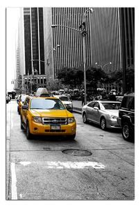 Obraz na plátně - Taxi z New Yorku - obdélník 7927ČA (90x60 cm )