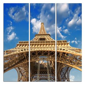 Obraz na plátně - Eiffelova věž - pohled zezdola - čtverec 335B (75x75 cm)