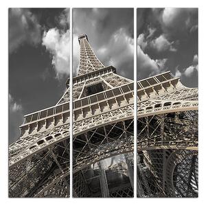 Obraz na plátně - Eiffelova věž - pohled zezdola - čtverec 335FB (75x75 cm)