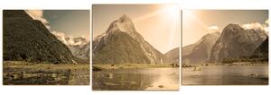 Obraz na plátně - Fjordy - panoráma 538FD (150x50 cm)