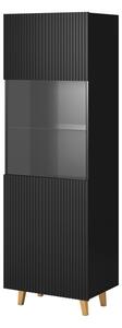 HALMAR Vysoká vitrína Pafos 60 cm černá