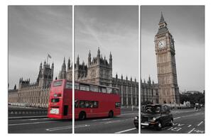 Obraz na plátně - Autobus v Londýně 131ČB (105x70 cm)