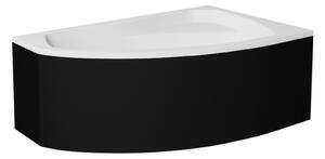 Besco Krycí panel k asymetrické vaně Rima Black P 130x85 (140x90, 150x95x, 160x100, 170x110), černý Barva: Černá mat, Rozměry (cm): 140x90