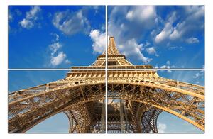 Obraz na plátně - Eiffelova věž - pohled zezdola 135D (90x60 cm)