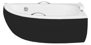 Besco Krycí panel k asymetrické vaně Milena/Milena Premium Black P 150x70, černý Barva: Černá mat, Rozměry (cm): 150x70, Orientace: Pravá
