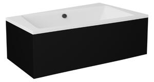 Besco Krycí panel k asymetrické vaně Infinity Black P 150x90 (160x100, 170x110), černý Barva: Černá mat, Rozměry (cm): 160x100