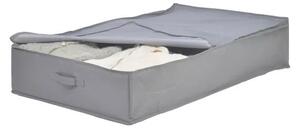 Goodhome Textilní úložný box na uschování lůžkovin a oblečení, CASTEL 93x55x19, šedý