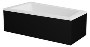 Besco Krycí panel k asymetrické vaně Intima Black P 150x85 (160x90), černý Barva: Černá mat, Rozměry (cm): 150x85