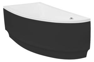 Besco Krycí panel k asymetrické vaně Praktika Black P 140x70 (150x70), černý Barva: Černá mat, Rozměry (cm): 140x70, Orientace: Levá