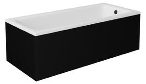 Besco Krycí panel k obdélníkové vaně Talia Black P 100x70 (110,120,130,140,150x70, 160,170x75), černý Barva: Černá mat, Rozměry (cm): 100x70