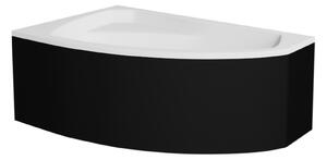 Besco Krycí panel k asymetrické vaně Rima Black P 130x85 (140x90, 150x95x, 160x100, 170x110), černý Barva: Černá mat, Rozměry (cm): 130x85