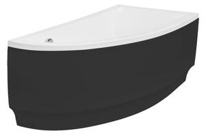 Besco Krycí panel k asymetrické vaně Praktika Black P 140x70 (150x70), černý Barva: Černá mat, Rozměry (cm): 140x70, Orientace: Pravá