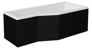 Besco Krycí panel k atypické vaně Integra Black P 150x75 (170x75), černý Barva: Černá mat, Rozměry (cm): 170x75