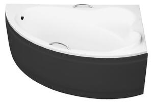 Besco Krycí panel k asymetrické vaně Ada Black P 140x90 (160x100), černý Barva: Černá mat, Rozměry (cm): 160x100