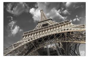 Obraz na plátně - Eiffelova věž - pohled zezdola 135FA (90x60 cm )