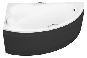 Besco Krycí panel k asymetrické vaně Ada Black P 140x90 (160x100), černý Barva: Černá mat, Rozměry (cm): 140x90