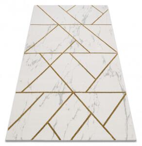 Koberec EMERALD exkluzivní 1012 glamour, styl geometrický, marmur krém/zlatý