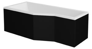 Besco Krycí panel k atypické vaně Integra Black P 150x75 (170x75), černý Barva: Černá mat, Rozměry (cm): 150x75