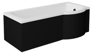 Besco Krycí panel k atypické vaně Inspiro Black P 150x70 (160x70, 170x70), černý Barva: Černá mat, Rozměry (cm): 160x70