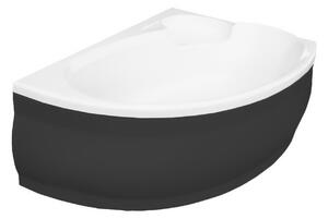 Besco Krycí panel k asymetrické vaně Finezja Nova Black P 140x95 (155x95, 170x110), černý Barva: Černá mat, Rozměry (cm): 155x95