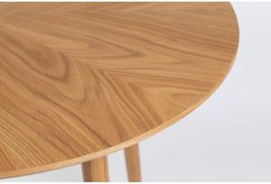 Kulatý jídelní stůl s deskou v dubovém dekoru ø 100 cm Fabio – White Label