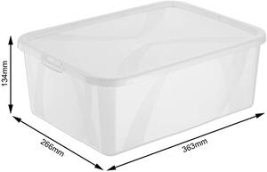 Rotho Úložný univerzální box, transparentní krabice s víkem, Rotho LONA, 10l (pánské boty)