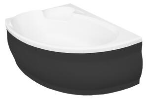 Besco Krycí panel k asymetrické vaně Finezja Nova Black P 140x95 (155x95, 170x110), černý Barva: Černá mat, Rozměry (cm): 140x95