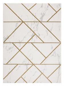 Koberec EMERALD exkluzivní 1012 glamour, styl geometrický, marmur krém/zlatý