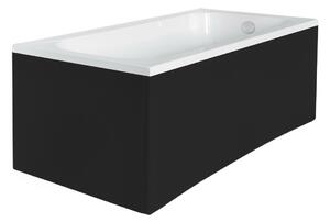 Besco Krycí panel k obdélníkové vaně Continea Black P 140x70 (150x70), černý Barva: Černá mat, Rozměry (cm): 140x70