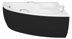 Besco Krycí panel k asymetrické vaně Natalia/Natalia Premium Black P 150x100, černý Barva: Černá mat, Rozměry (cm): 150x100, Orientace: Pravá