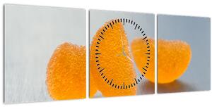 Obraz mandarinek (s hodinami) (90x30 cm)