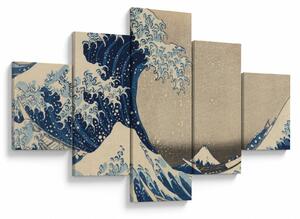Obraz - Katsushika Hokusai, Under the Wave off Kanagawa, reprodukce (125x70 cm)