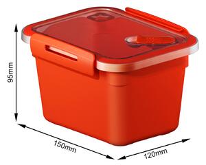 Rotho S - Plastový box, krabička, dóza, do mikrovlnky Rotho MEMORY, 0,85l, červená