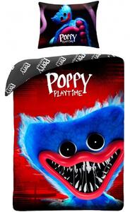Bavlněné ložní povlečení Poppy Playtime - motiv Huggy Wuggy - 100% bavlna - 70 x 90 cm + 140 x 200 cm