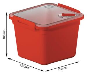 Rotho M/L - Plastový box, krabička, dóza, do mikrovlnky Rotho MEMORY, 1,6l, červená