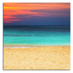 Obraz na plátně - Moře při západu slunce - čtverec 343A (50x50 cm)