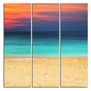 Obraz na plátně - Moře při západu slunce - čtverec 343B (75x75 cm)